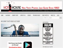 Tablet Screenshot of hothousejazz.com